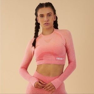 Gymshark | Vital Ombre Seamless Cropped Long Sleeve Top